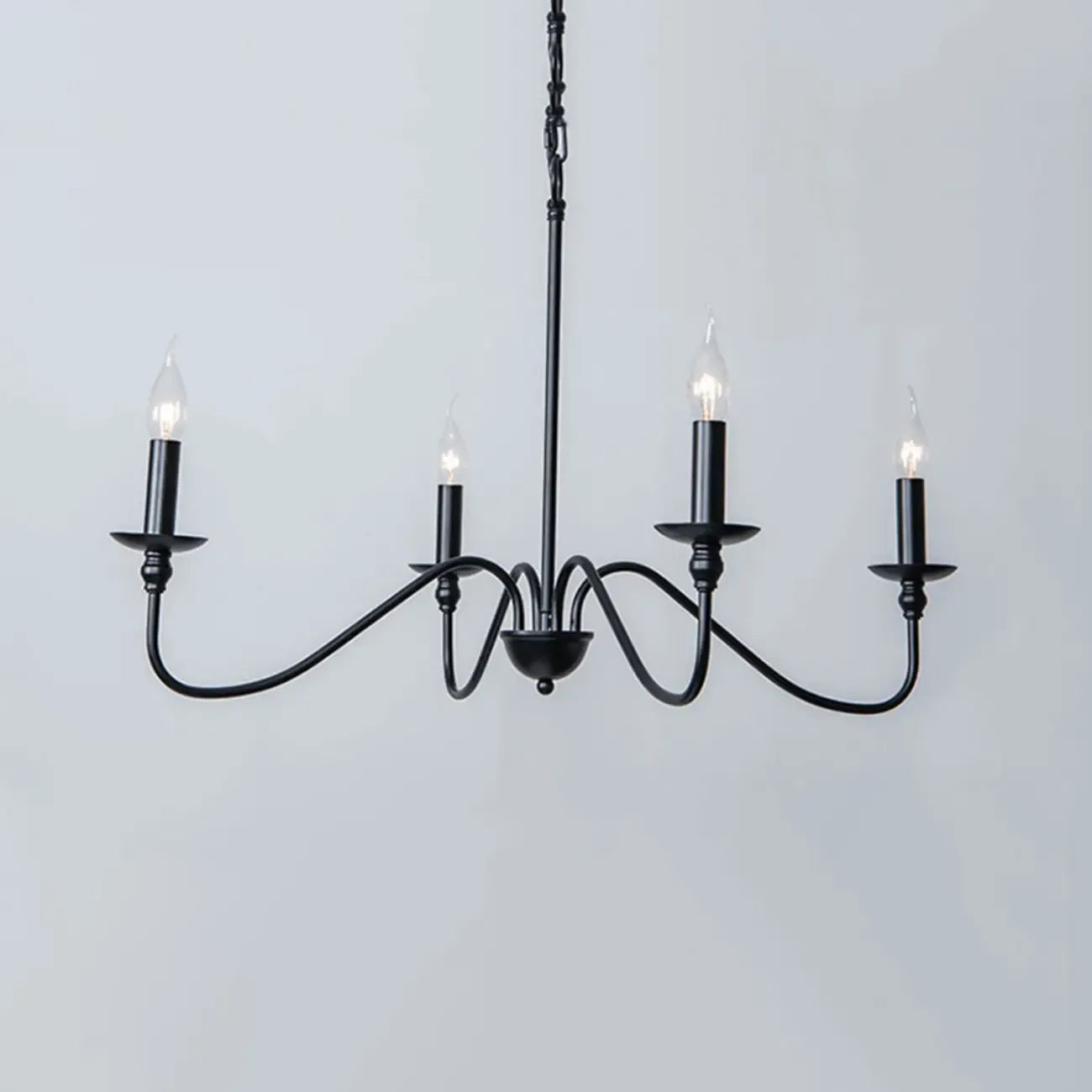 Adjustable Height Classic Golden Candelabra Chandelier