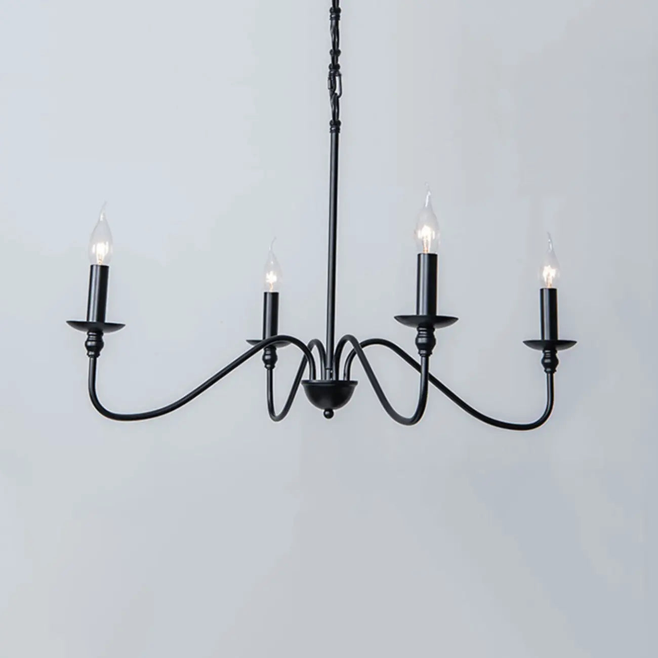 Adjustable Height Classic Golden Candelabra Chandelier