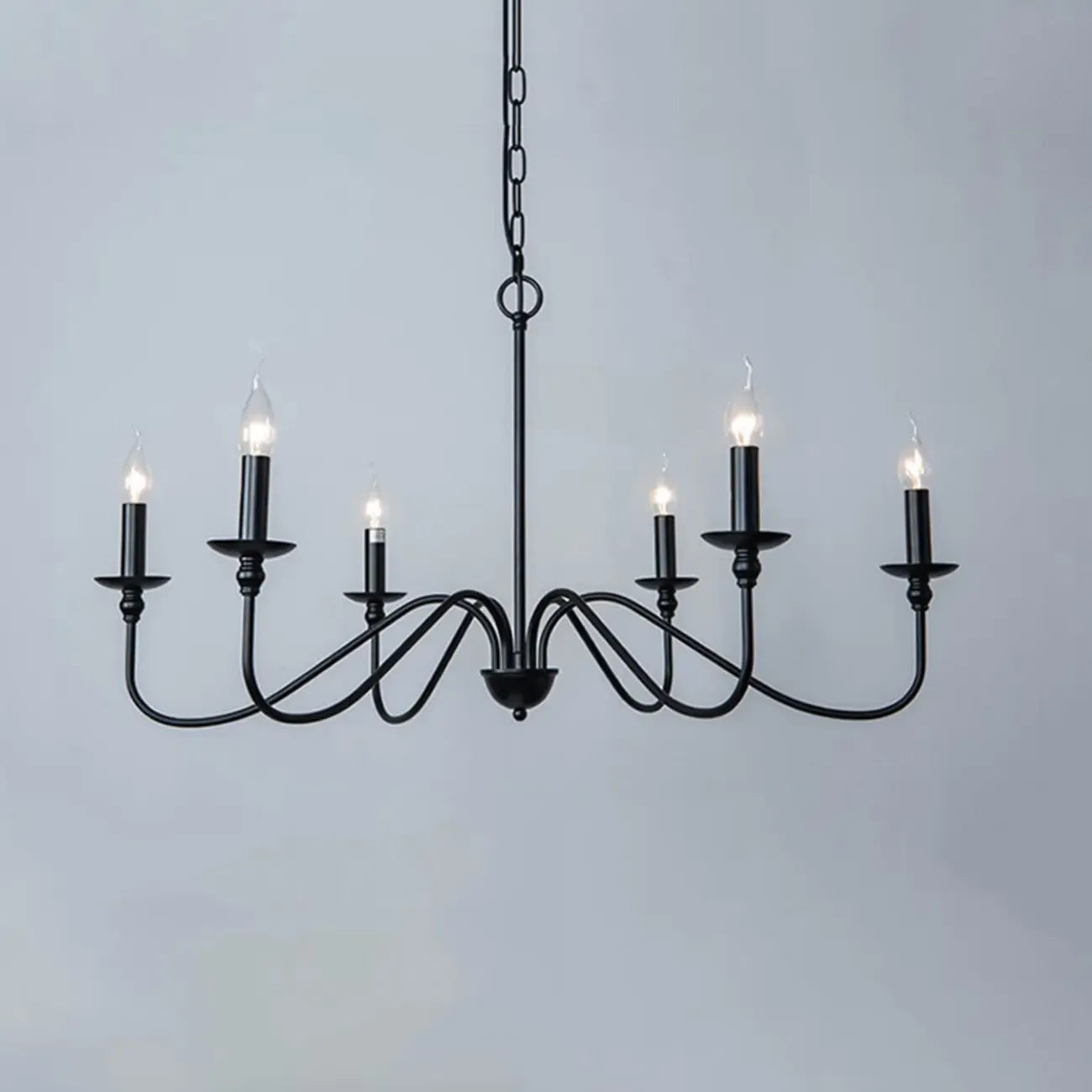 Adjustable Height Classic Golden Candelabra Chandelier