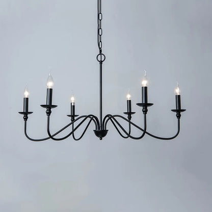 Adjustable Height Classic Golden Candelabra Chandelier