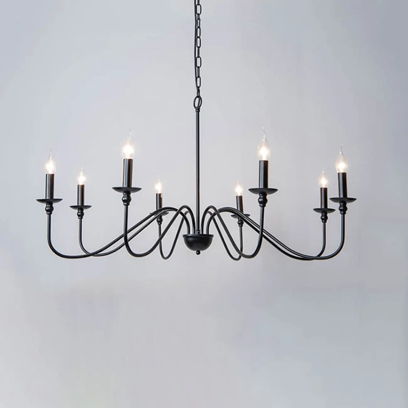 Adjustable Height Classic Golden Candelabra Chandelier