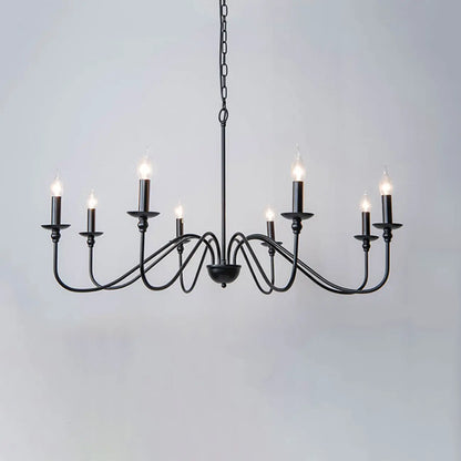 Adjustable Height Classic Golden Candelabra Chandelier