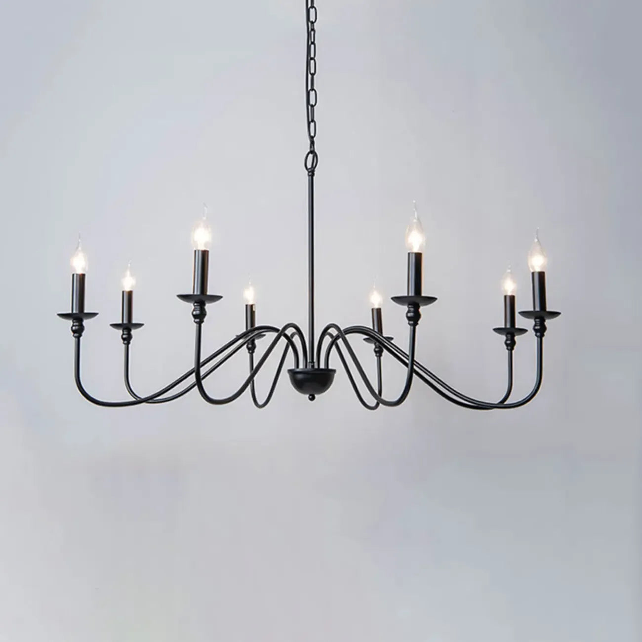 Adjustable Height Classic Golden Candelabra Chandelier