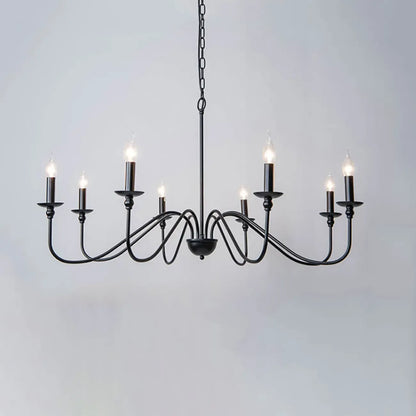 Adjustable Height Classic Golden Candelabra Chandelier