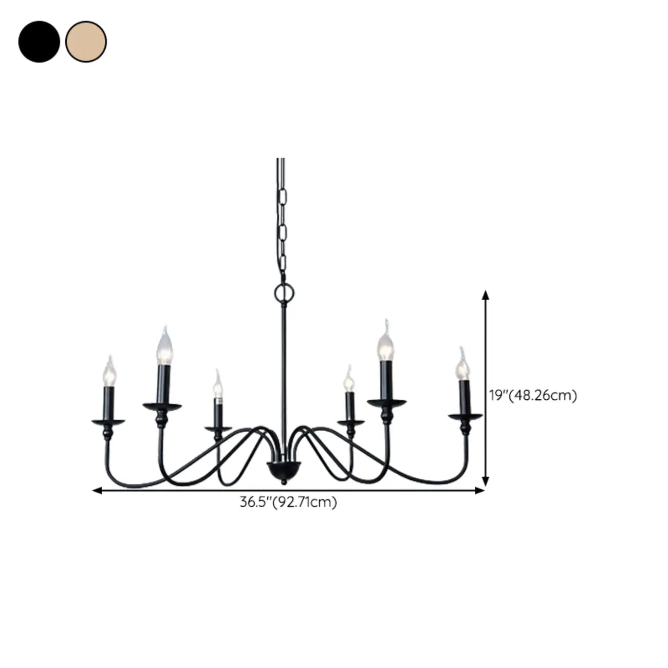 Adjustable Height Classic Golden Candelabra Chandelier