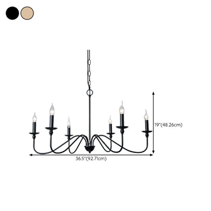 Adjustable Height Classic Golden Candelabra Chandelier