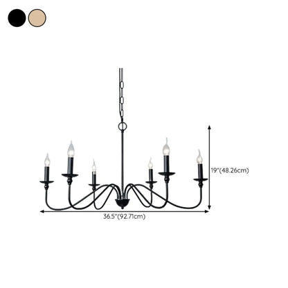 Adjustable Height Classic Golden Candelabra Chandelier
