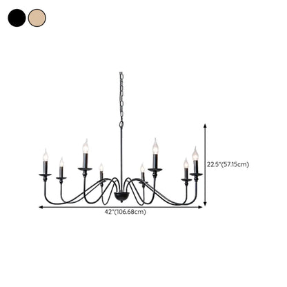 Adjustable Height Classic Golden Candelabra Chandelier