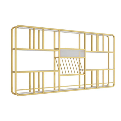 Glam Gold Wall-Mounted Open Wine Bottle Rack
