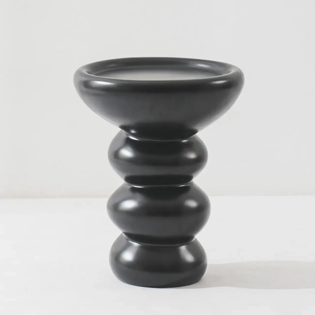 Minimalist Fiberglass Round End Table for Living Room