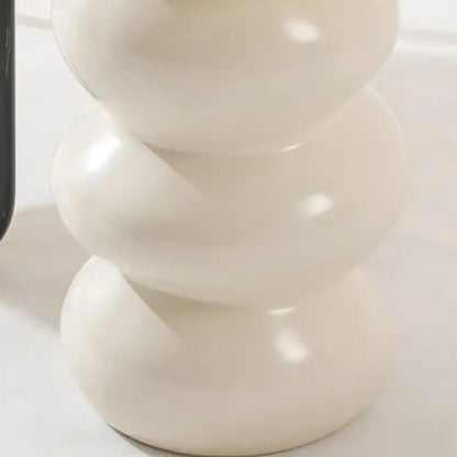 Minimalist Fiberglass Round End Table for Living Room