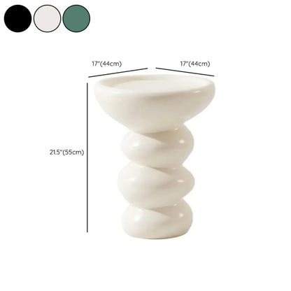 Minimalist Fiberglass Round End Table for Living Room