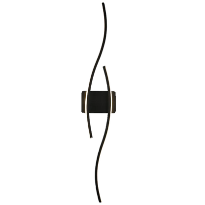 Modern Metal Dual Wave Linear LED Wall Sconce Dimmable
