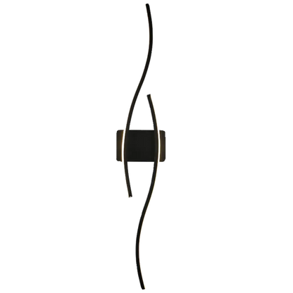 Modern Metal Dual Wave Linear LED Wall Sconce Dimmable