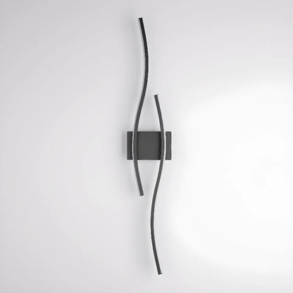 Linear 4-Light LED Wall Sconce with Black-White for Bedroom