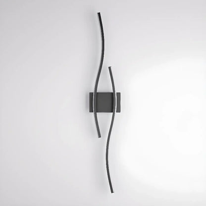 Linear 4-Light LED Wall Sconce with Black-White for Bedroom