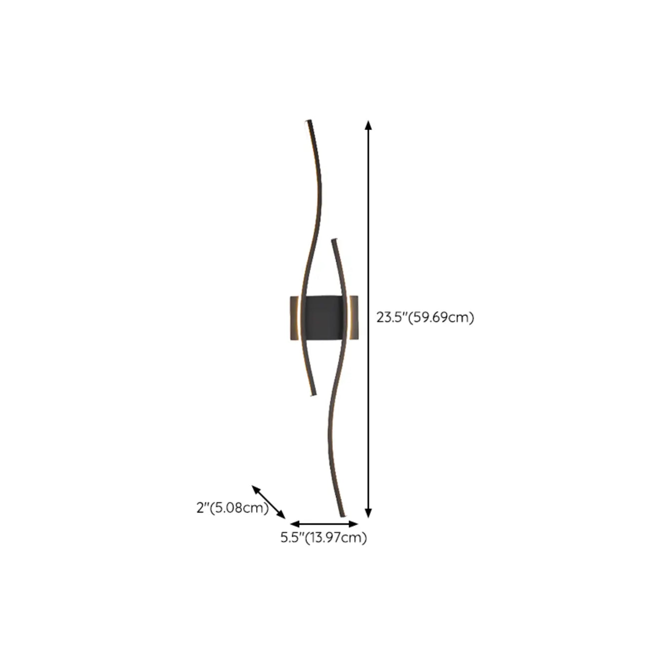 Linear 4-Light LED Wall Sconce with Black-White for Bedroom