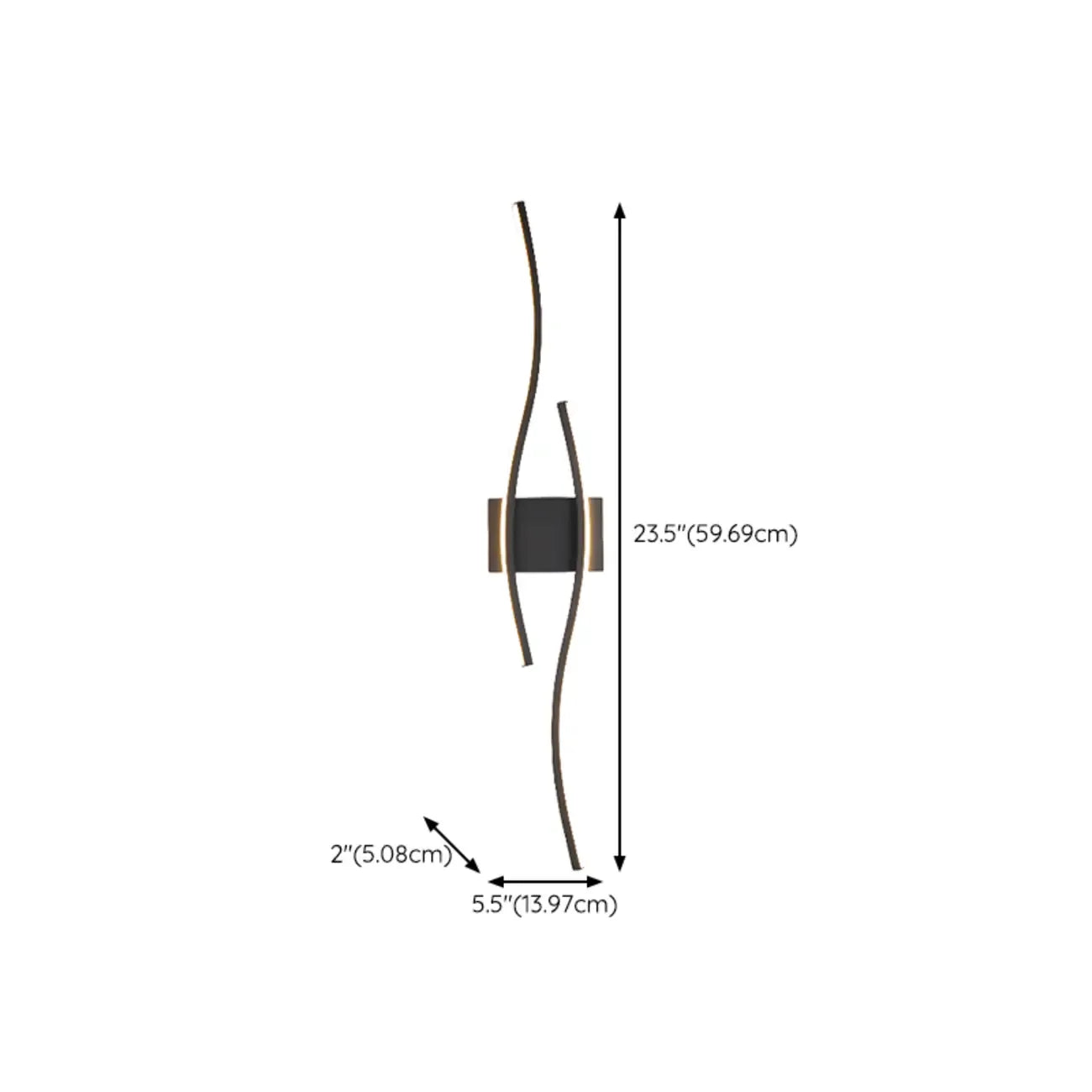 Linear 4-Light LED Wall Sconce with Black-White for Bedroom