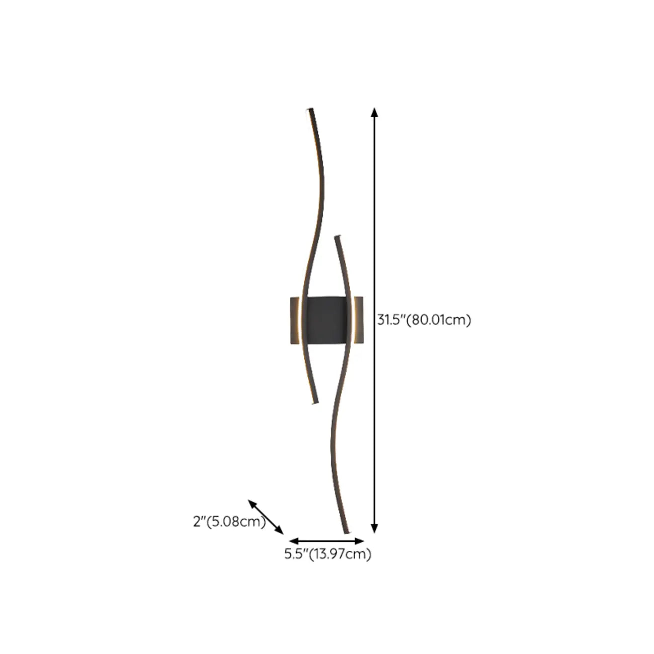 Linear 4-Light LED Wall Sconce with Black-White for Bedroom