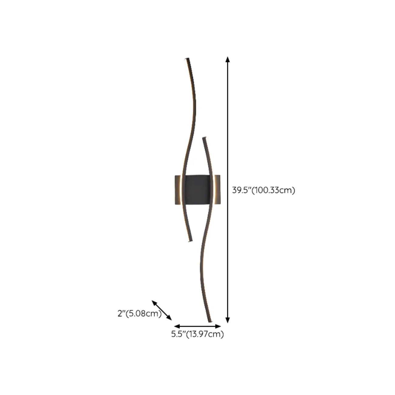 Linear 4-Light LED Wall Sconce with Black-White for Bedroom