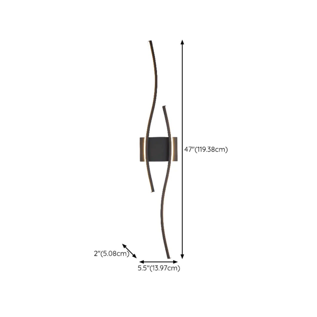 Linear 4-Light LED Wall Sconce with Black-White for Bedroom
