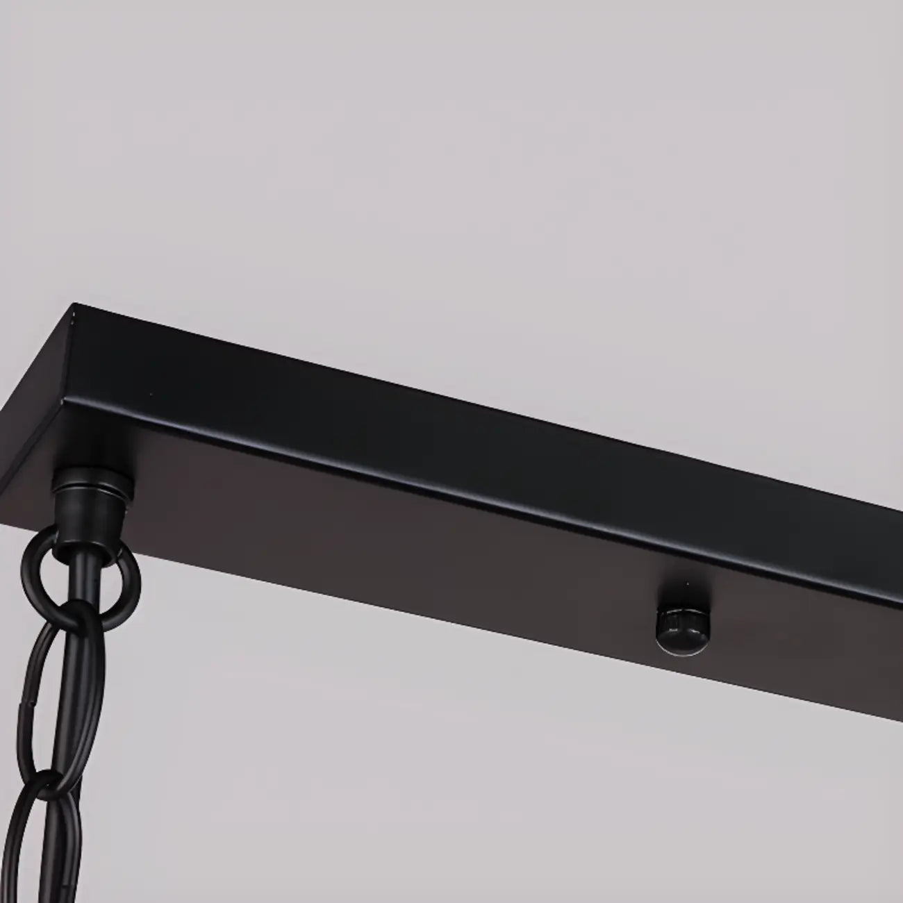 Industrial Black Metal Rectangle Kitchen Island Light