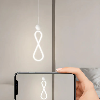 Minimalist White Metal LED Pendant Light Hanging Lamp