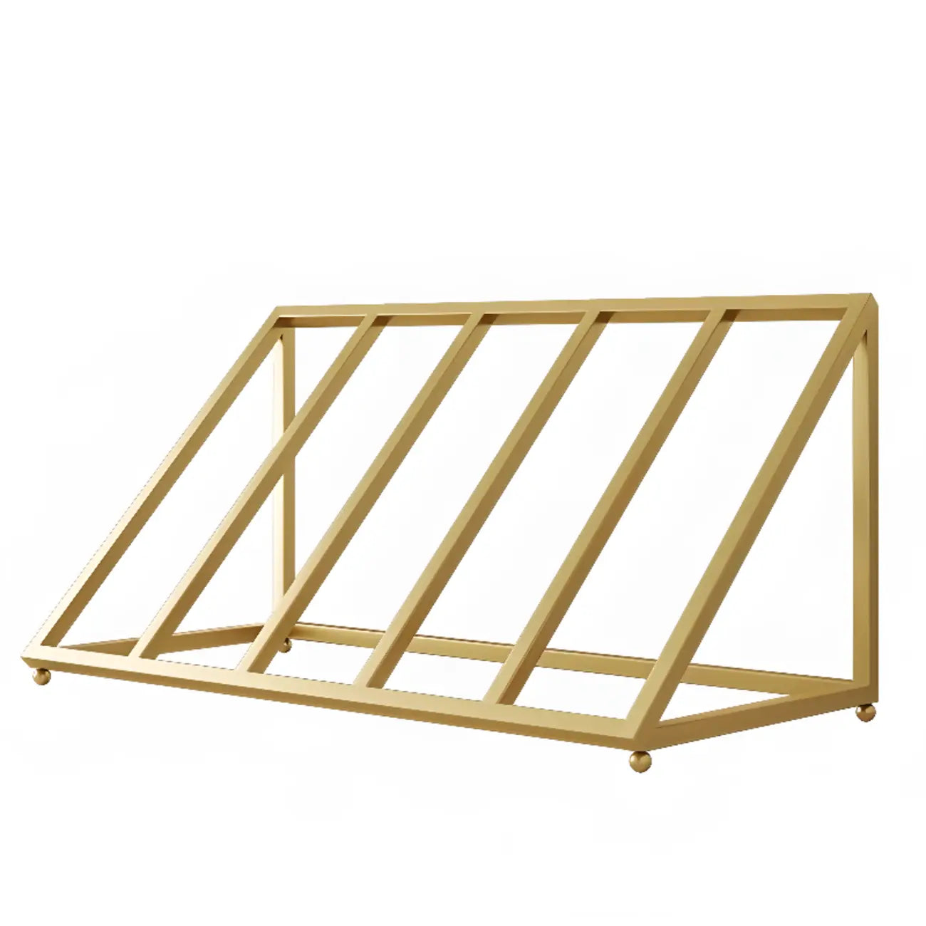 Modern Metal Wine Rack Slanted Holder Shelf for 7 Bottles