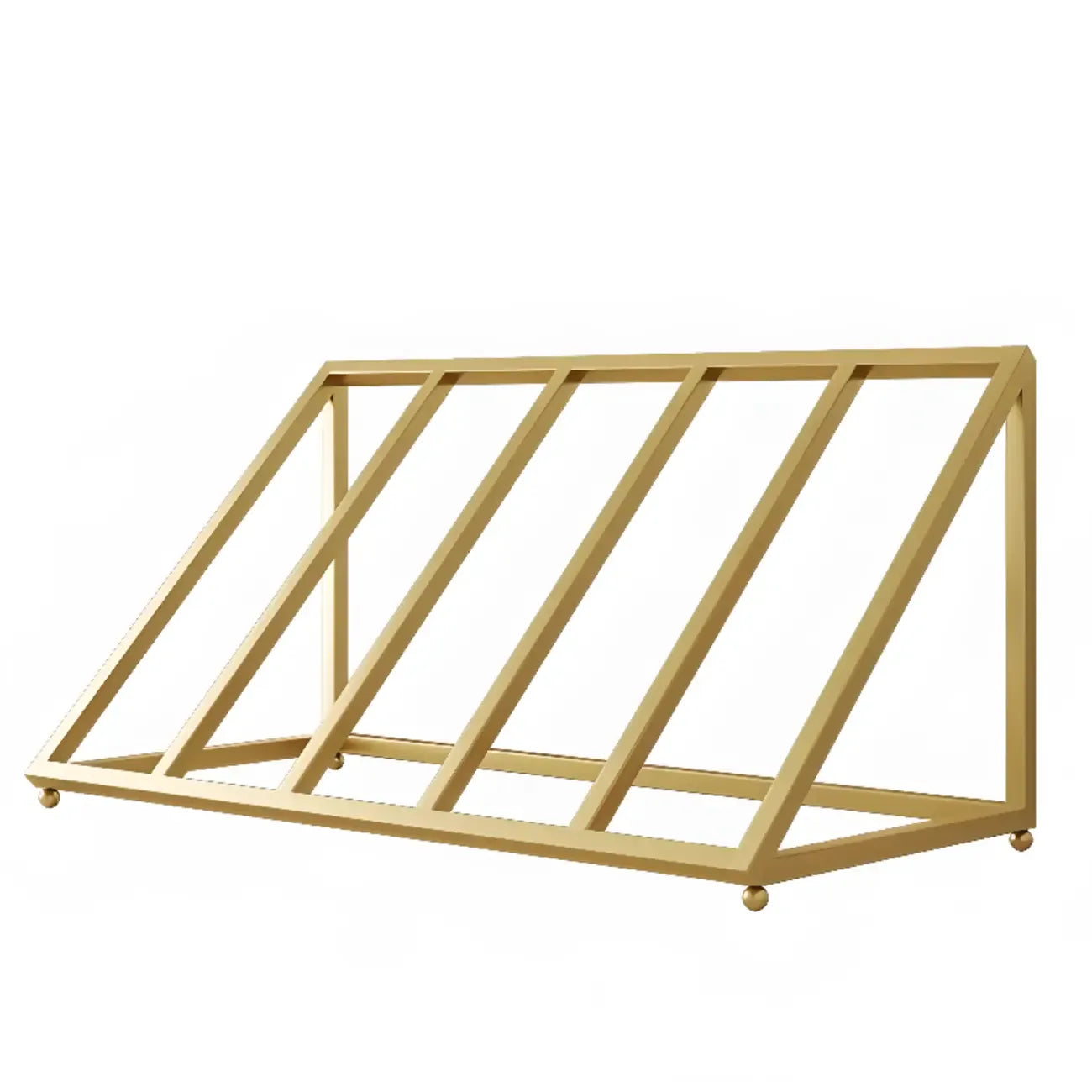 Modern Metal Wine Rack Slanted Holder Shelf for 7 Bottles