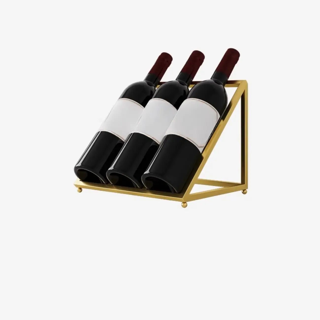 Modern Metal Wine Rack Slanted Holder Shelf for 7 Bottles