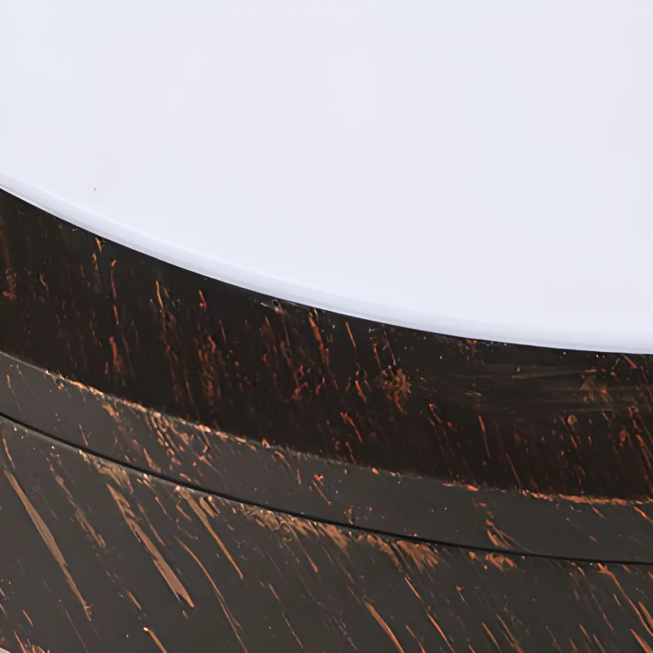 Industrial Black Round Metal LED Flush Ceiling Light