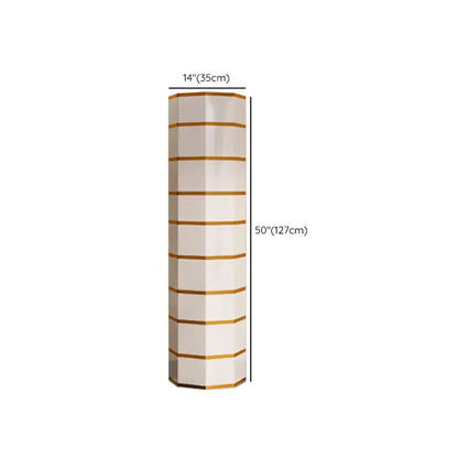 Rotating Glam White Metal Hexagon Entryway Shoe Cabinet