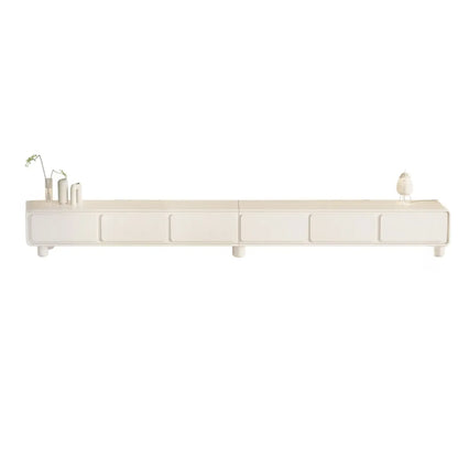 63 Living Room White Wooden Rectangular TV Stand with Drawer