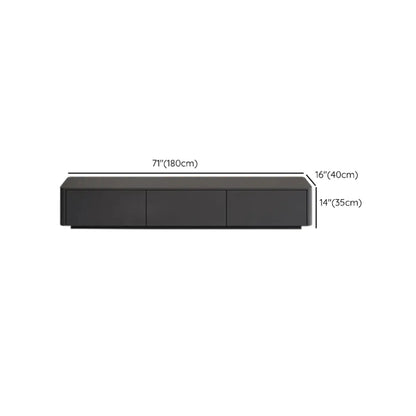 79 Black Wood Long Cable Management TV Stand with Drawer