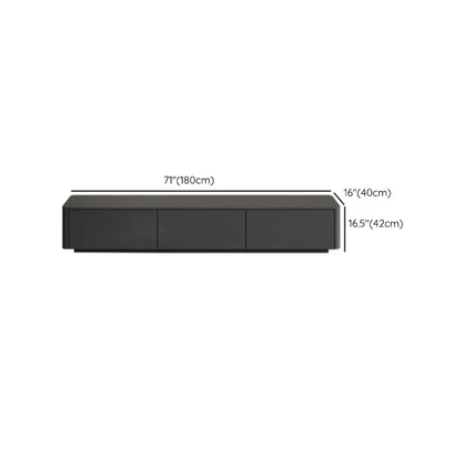 79 Black Wood Long Cable Management TV Stand with Drawer