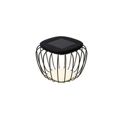 Modern Metal Cage Design Solar Post Cap Light