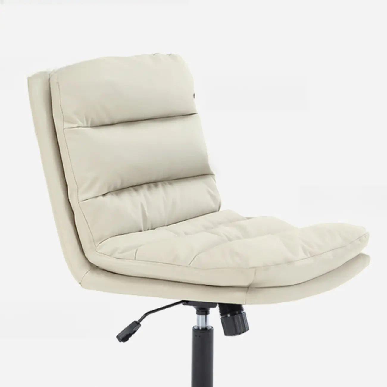 Casual Beige Leather Adjustable Office Chair