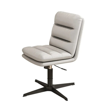 Casual Beige Leather Adjustable Office Chair