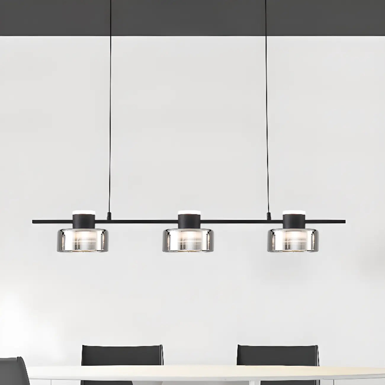Modern Dimmable LED Drum Island Pendant Light for Kitchen