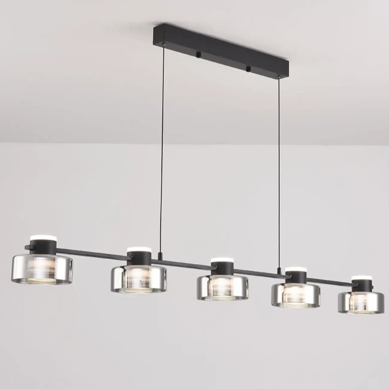 Modern Dimmable LED Drum Island Pendant Light for Kitchen