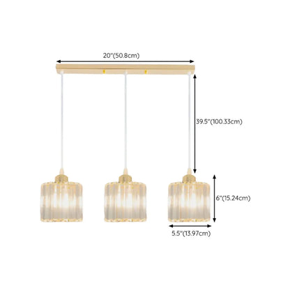 Geometric Gold Glass Pendant Light for Kitchen