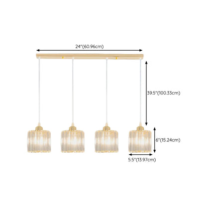 Geometric Gold Glass Pendant Light for Kitchen
