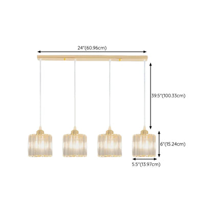 Geometric Gold Glass Pendant Light for Kitchen