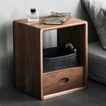 Nordic Minimalist Wood Storage Nightstand