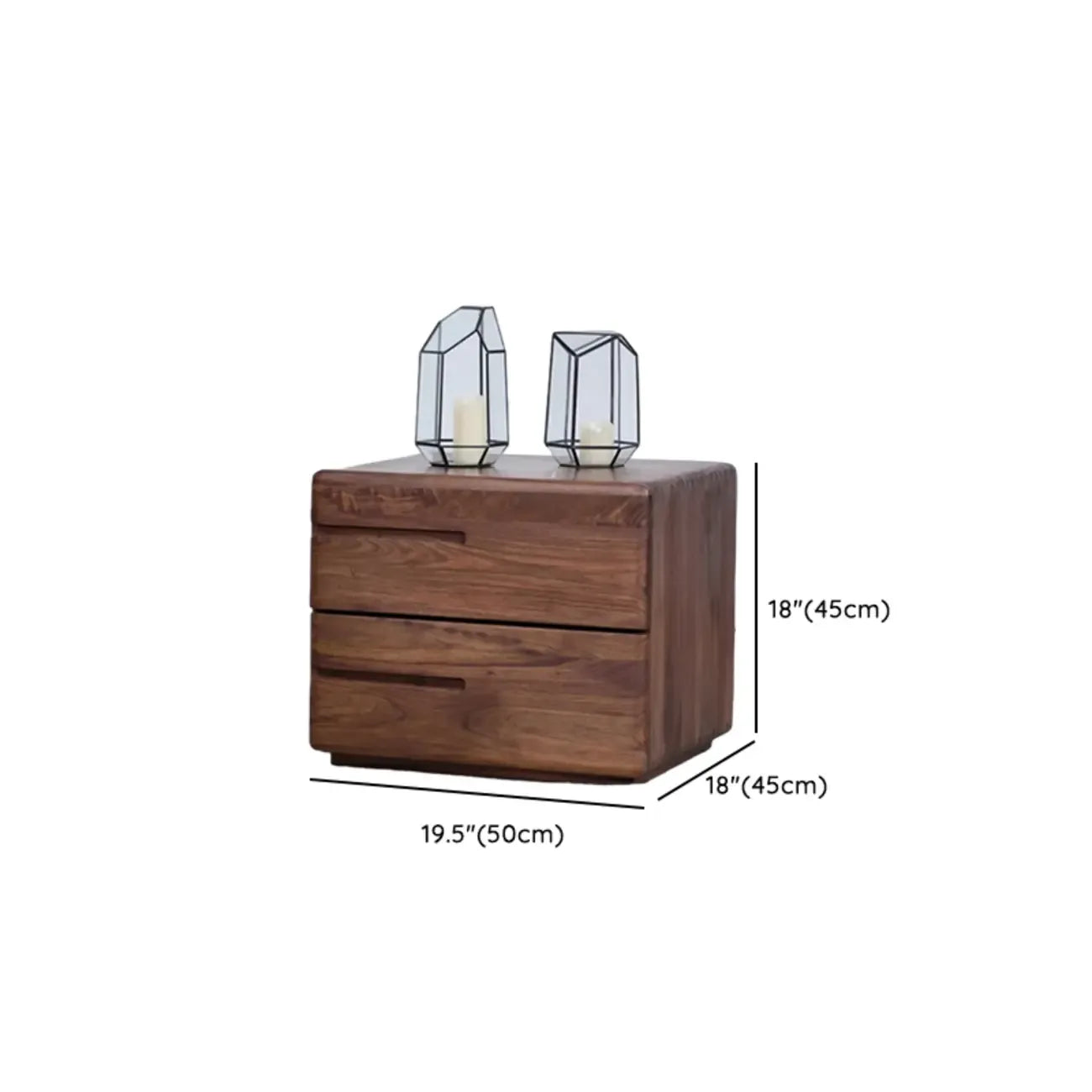 Nordic Minimalist Wood Storage Nightstand