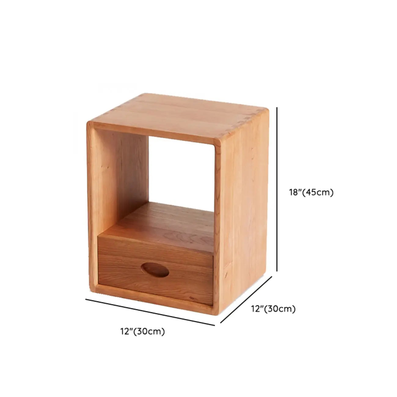 Nordic Minimalist Wood Storage Nightstand