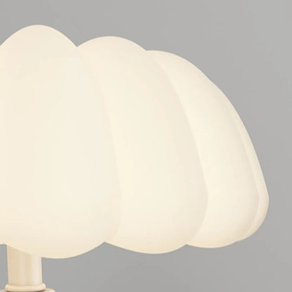 Pumpkin-Shape White Resin LED Table Lamp in 3 Color Light