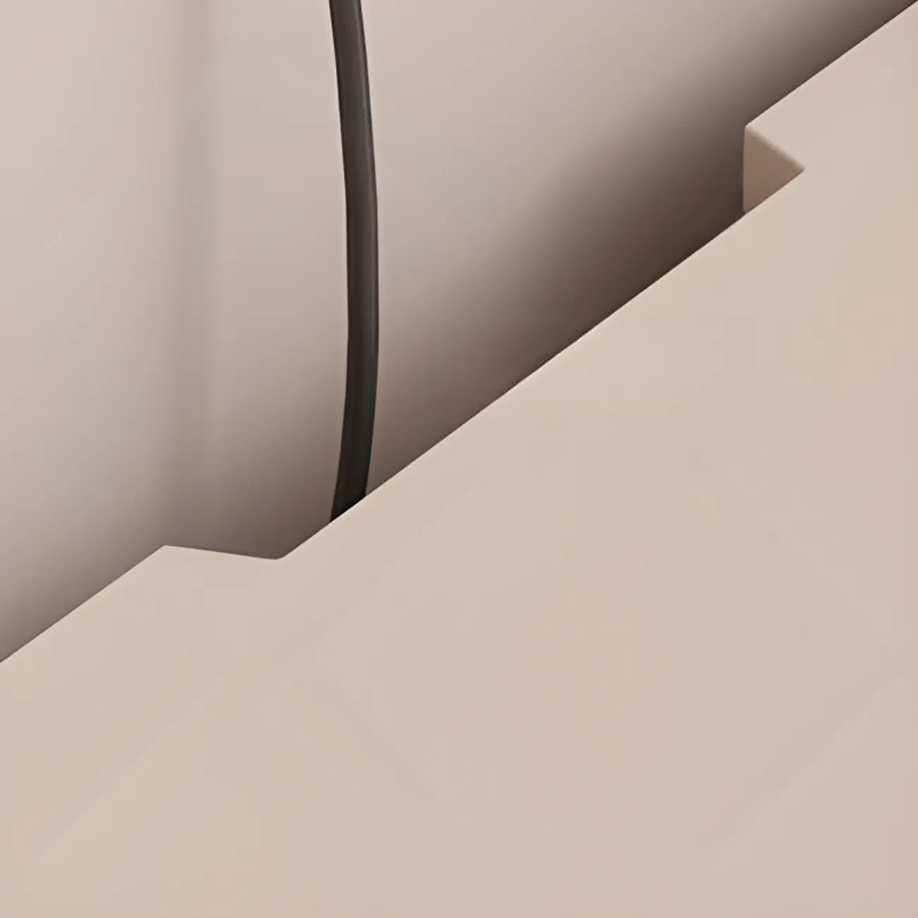 Minimalist White Wooden TV Stand with Open Storage and Drawers