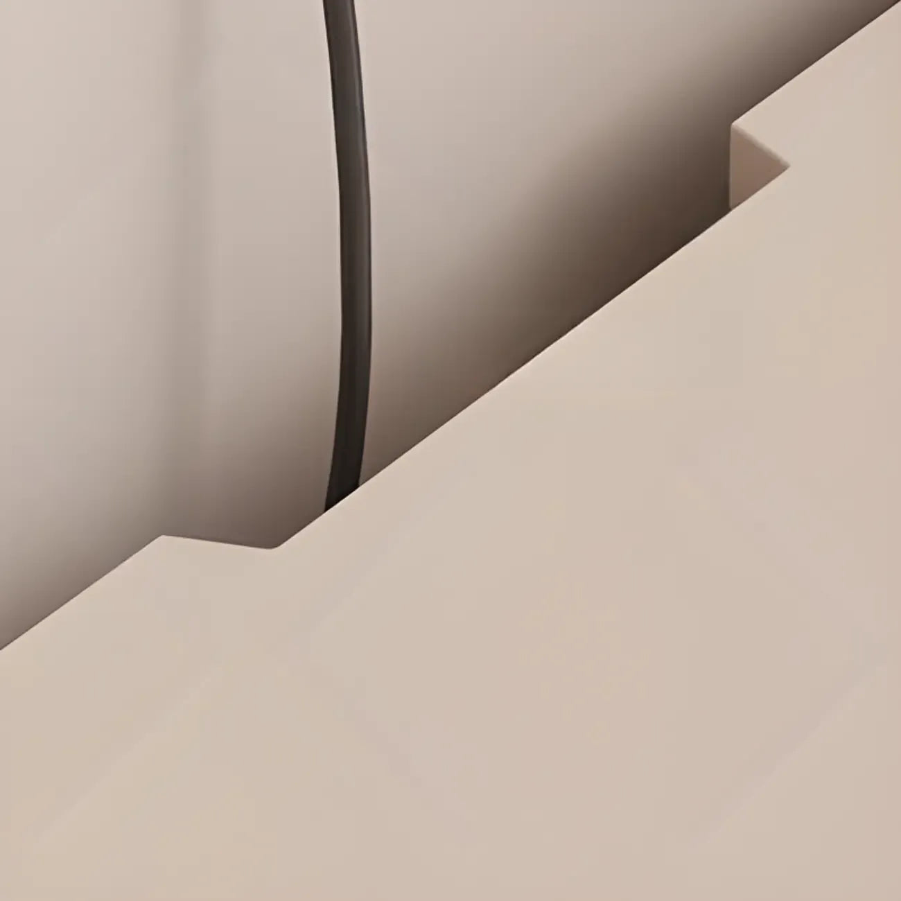 Minimalist White Wooden TV Stand with Open Storage and Drawers