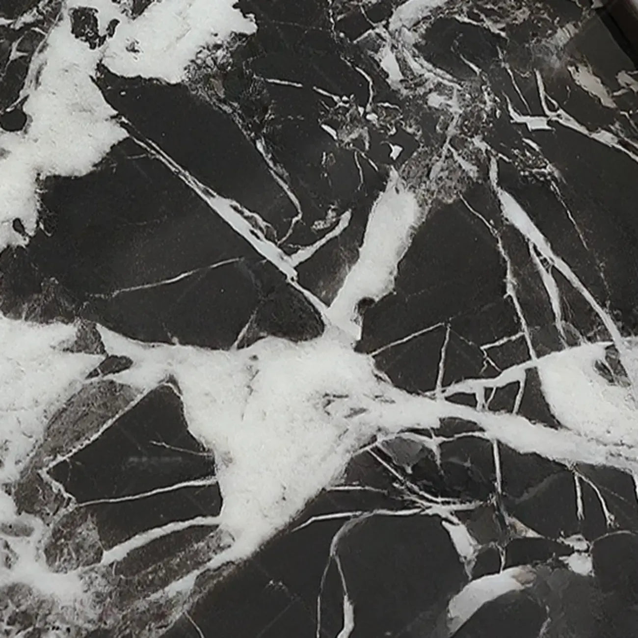 Modern Marble Black Rectangular Sleigh Coffee Table